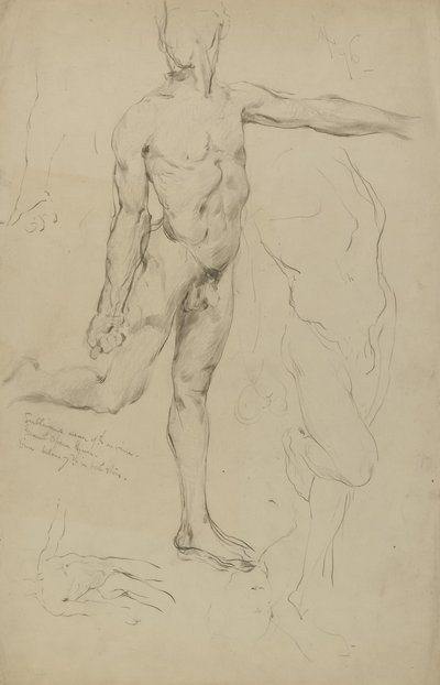(Senza titolo) (Studi di nudo maschile) da Kenyon Cox