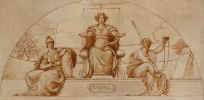 Cartone per murale del Minnesota State Capital, Institute of Justice da Kenyon Cox
