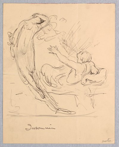 Insonnia, studio per un poster per il composto di sedano di Paine da Kenyon Cox