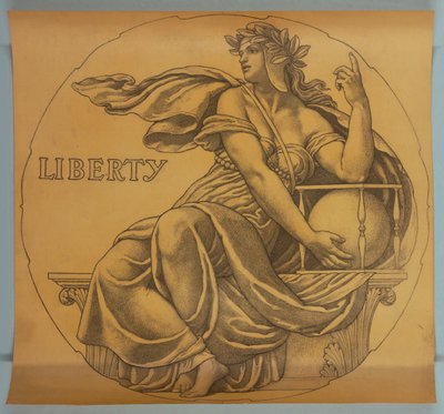 Libertà, cartone per mosaico nella Rotonda del Campidoglio dello Stato del Wisconsin da Kenyon Cox