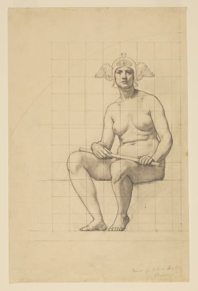 Studio di nudo per "La vita attiva," Lunetta nell