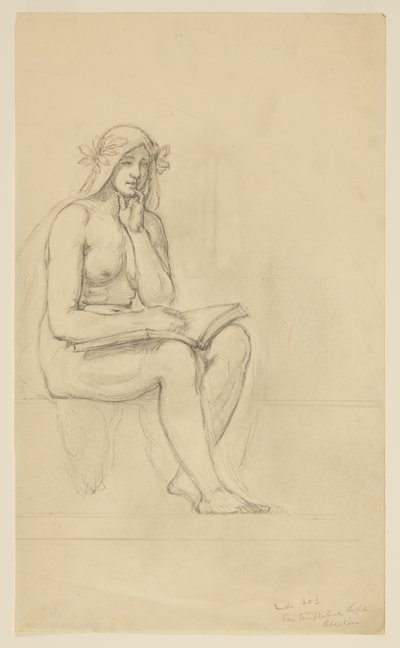 Studio di nudo per "La vita contemplativa" per Lunetta nell