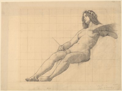 Studio di nudo femminile reclinato per "Pittura" da Kenyon Cox