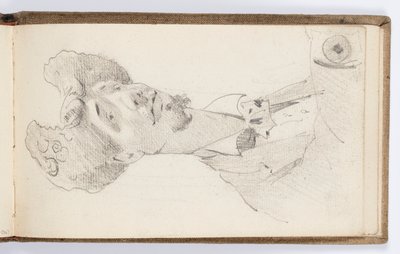 Pagina di taccuino: Caricatura di Carolus-Duran da Kenyon Cox