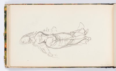 Pagina di taccuino: figura femminile da Kenyon Cox