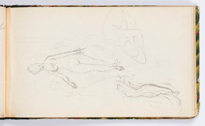 Pagina di taccuino: figure femminili nude da Kenyon Cox
