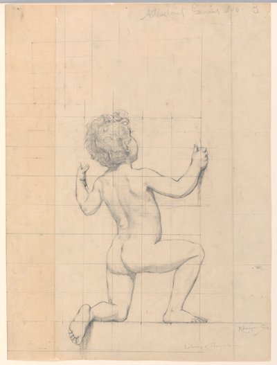 Studio per "Genio," "Le Arti," Biblioteca del Congresso, Washington D.C. da Kenyon Cox