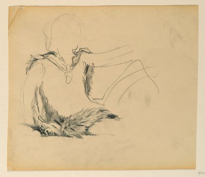 Studio per "Caccia," "Il progresso della civiltà: caccia, pastorizia, agricoltura" Capitol State, Des Moines, IA da Kenyon Cox