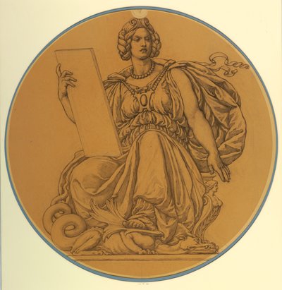 Studio per "Legge," Lunetta nel Palazzo di Giustizia della Contea di Hudson, Jersey City, NJ da Kenyon Cox