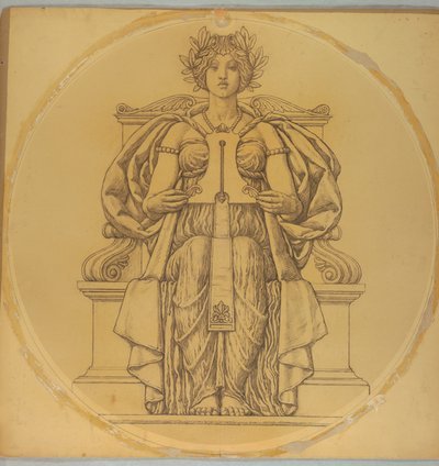 Studio per "Rettitudine," Lunetta nel tribunale della contea di Hudson, Jersey City, NJ da Kenyon Cox