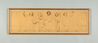 La legge comune, studio per il pannello sinistro di "Il regno della legge," fregio per la Corte d