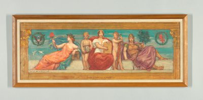 La legge statutaria, studio per il pannello destro di "Il regno della legge", fregio per la Corte d