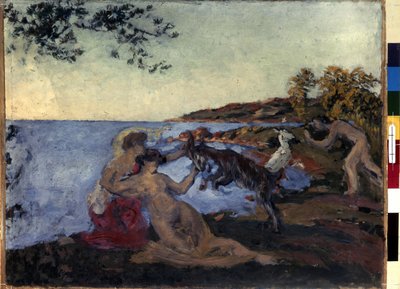 Motivo mitologico. Dipinto di Ker Xavier Roussel (1867-1944), circa 1903. Olio su cartone. Nabis. Dim: 47x62cm. Museo dell