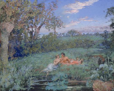 Gli amanti sulla riva del fiume da Ker Xavier Roussel