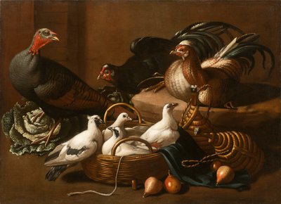Pollame in cucina, metà del XVII secolo da Kerckhoven