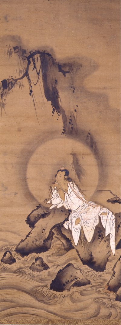 Kannon (Avalokitesvara) in abiti bianchi da Kichizan Mincho