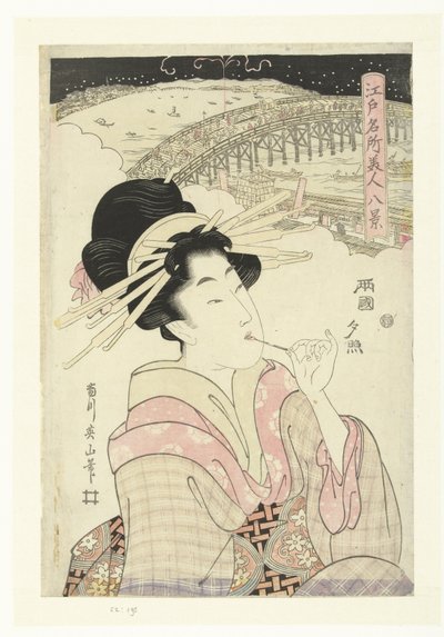 Bagliore serale a Ryogoku da Kikugawa Eizan