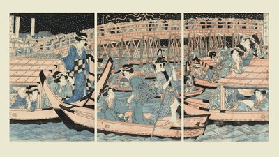 Rinfrescarsi presso il ponte di Ryogoku da Kikugawa Eizan