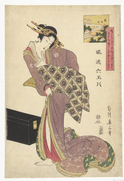 Il fiume Hagi Tama da Kikugawa Eizan