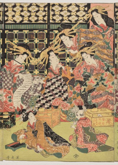 Un quadro della visione nei quartieri del piacere da Kikukawa Eizan