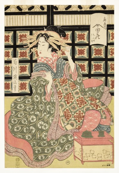 Cortigiane del bordello Ogiya, c.1810-15 da Kikukawa Eizan