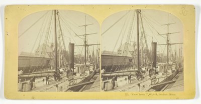 Vista da T Wharf, Boston, Mass, 1855-75 da Kilburn Brothers, BW Kilburn