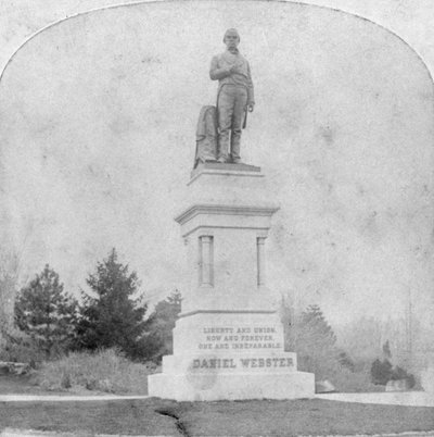 Statua di Daniel Webster, Central Park, New York, USA, fine XIX o inizio XX secolo da Kilburn Brothers