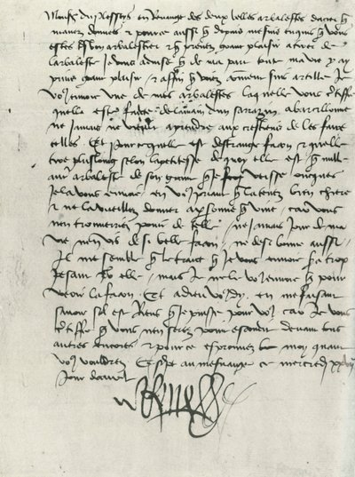 Lettera del re Renato d