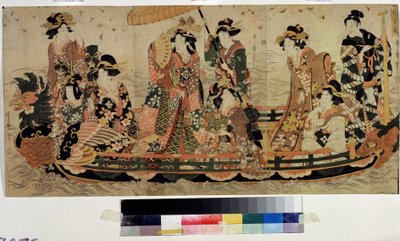 Ammirare la fioritura dei ciliegi (Hanami) da Kitagawa II Utamaro