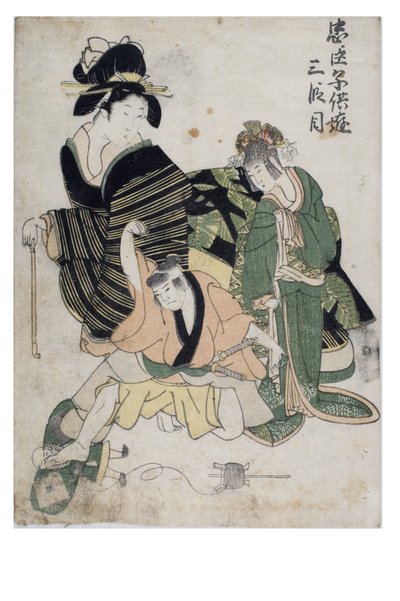 Chushingura dei bambini giocosi (Il tesoro dei leali ritenuti) Atto 3 da Kitagawa II Utamaro