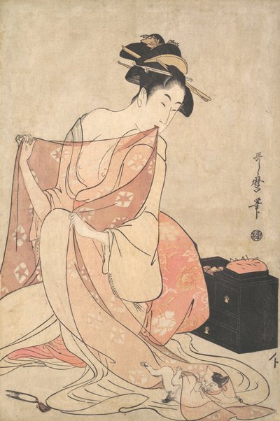 Una donna e un gatto da Kitagawa Utamaro