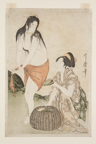 Pescatori di abalone da Kitagawa Utamaro