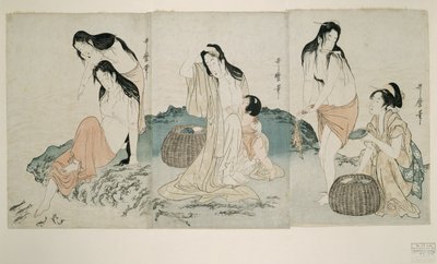 Pescatori di Abaloni da Kitagawa Utamaro