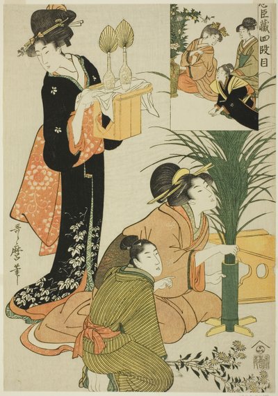 Atto IV, da Tesoro dei Retainers Leali da Kitagawa Utamaro