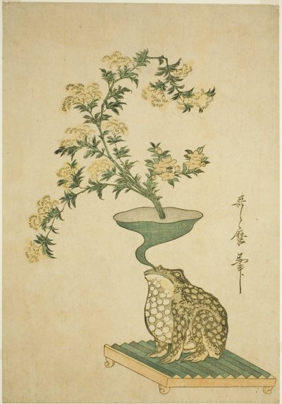 Una disposizione di valeriana (Ominaeshi) e fiori di campanula cinese (Kikyo) da Kitagawa Utamaro