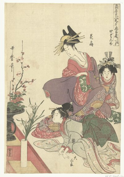 Ammirare composizioni floreali da Kitagawa Utamaro