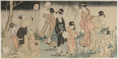 Catturare lucciole da Kitagawa Utamaro