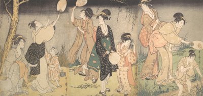 Catturare le lucciole da Kitagawa Utamaro