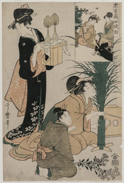 Chushingura: Atto IV del Deposito della Lealtà da Kitagawa Utamaro