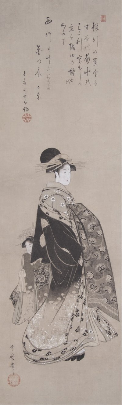 Cortigiana in processione da Kitagawa Utamaro