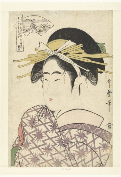 Cortigiana e il fiume Ide Tama da Kitagawa Utamaro