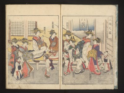 Cortigiane in una stanza da Kitagawa Utamaro