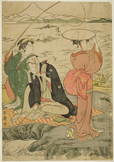 Pesca a Iwaya, Enoshima da Kitagawa Utamaro