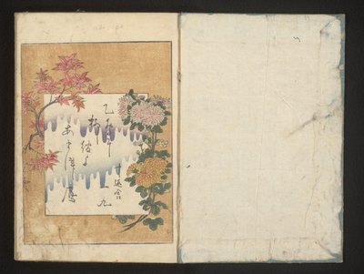 Poesia con fiori autunnali da Kitagawa Utamaro