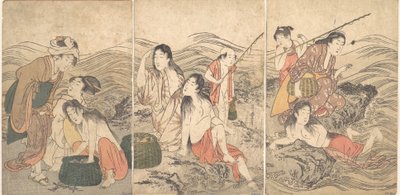 Ragazze pescatrici e bagnanti, 1791 da Kitagawa Utamaro