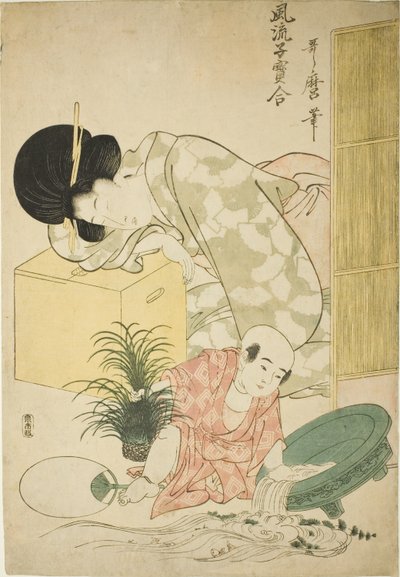 Pesci rossi, dalla serie "Elegante confronto di piccoli tesori (Furyu kodakara awase)" da Kitagawa Utamaro