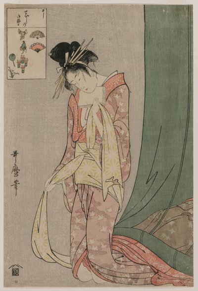 Hanaogi di Ogiya dalla serie Enigmi visivi da Kitagawa Utamaro