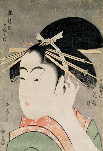 Testa di una donna da Kitagawa Utamaro