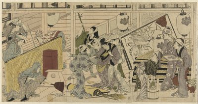 Pulizie di casa in preparazione per il nuovo anno da Kitagawa Utamaro