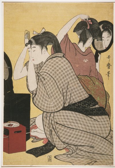Kami-yui, acconciatura dei capelli da Kitagawa Utamaro